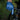 Blue cycling glove on a blurred background