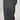 Close-up of dark gray cargo pants showing a side cargo pocket with a strap and the side seam of the leg against a plain light background.