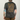 Person wearing a black t-shirt with a gold graphic design on the back, standing against a plain background.