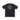 Black t-shirt with yellow graphic and text on a white background