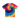 Tie-dye t-shirt with 'HANDUP' text on a white background