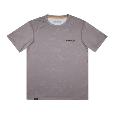 Gray t-shirt with 'HANDUP' logo on a white background