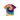 Colorful tie-dye t-shirt with a spiral pattern on a white background