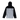 Two-tone black and gray jacket with a hood on a white background