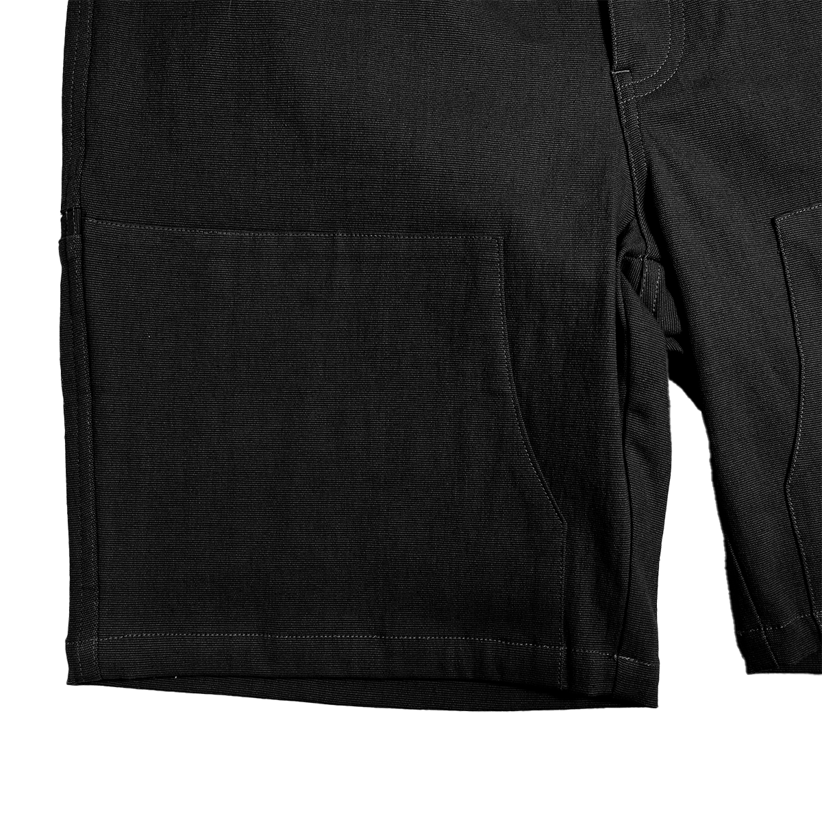 Close-up of a black jacket with a pocket on a white background