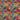 Colorful tropical leaf pattern on a blue background