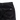 Close-up of the back waistband and right rear pocket of black corduroy pants, showing a small white HADUP brand label on the pocket.