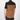 A man viewed from the back wearing a color-blocked short-sleeve shirt with a black yoke and collar, and a brown corduroy lower body, paired with dark jeans against a light gray studio background.
