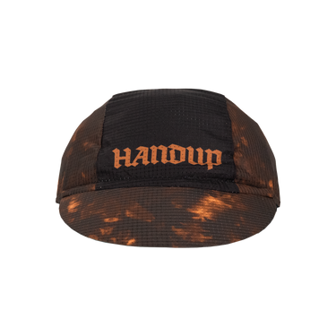 Black and orange cap with 'Handup' branding on a white background