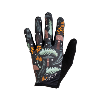 cycling glove with forest pattern