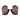 Pair of colorful gloves with a pattern on a white background