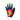 Tie-dye glove with a colorful design on a white background