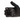 Black glove on a white background