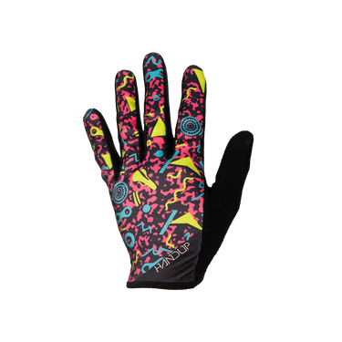 Colorful patterned glove on a white background