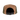 Brown and green cap with a black strap on a white background