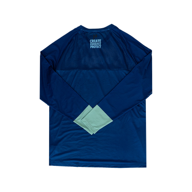 Long Sleeve VenTop Jersey - IMBA Blue Topo