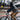 Person riding a bicycle on a rainy day