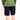 The back of a man wearing a green long sleeve jersey and black mountain bike shorts
