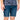 Person wearing blue denim shorts