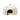 Beige cap with a brand logo on the back against a white background