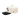 Two-tone cap with black and white design on a white background