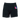 Black shorts with a brand logo on a white background