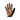 Colorful glove with a tropical leaf pattern on a white background