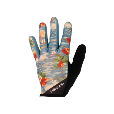 Glove with tropical design on a white background