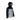 Black and gray jacket with a hood on a white background