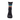 Black sock with colorful stripes and branding on a white background