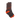 Pair of black and orange socks on a white background