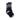 Black socks with gray accents and a brand logo on a white background