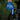 Blue cycling glove on a blurred background