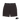 Black shorts with a visible brand label on a white background