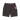 Black shorts with a smartphone in the pocket on a white background
