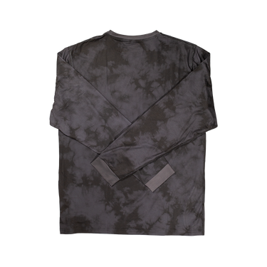 Black tie-dye shirt on a white background