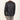 Person wearing a black tie-dye long-sleeve shirt on a beige background