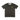 Black t-shirt with a logo on the chest against a white background