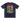 A dark navy blue tie-dye t-shirt with a large, colorful graphic print on the back. The graphic features the text 'PABST' in bold red letters at the top and 'BIKE CLUB' at the bottom, surrounding a detailed multicolor illustration of a psychedelic desert scene with cacti, a yellow dune, and a skull.