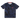 A short-sleeve crewneck t-shirt by Darsey London featuring a dark blue and black tie-dye pattern, with a small red and blue logo on the left chest.