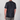 Person wearing a black t-shirt with a plain background