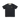 Black t-shirt with yellow text on a white background