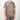 Person wearing a camouflage t-shirt with a brand logo on a white background