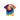 Colorful tie-dye t-shirt with 'Handup' text on a white background