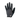 Black glove with a brand logo on a white background