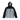 A hooded jacket with zip pockets, predominantly dark grey, with light grey panels on the chest and lower sleeves.