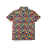Colorful patterned shirt on a white background