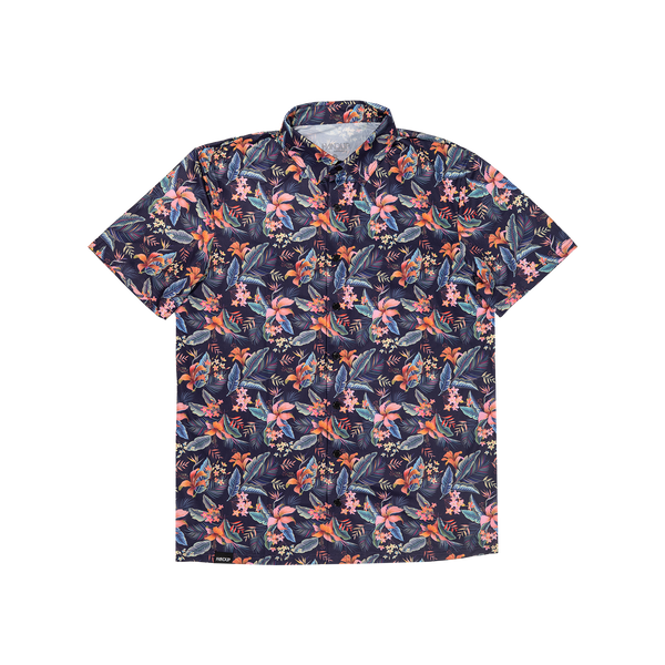 Floral patterned shirt on a white background