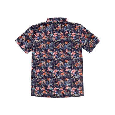 Floral patterned shirt on a white background