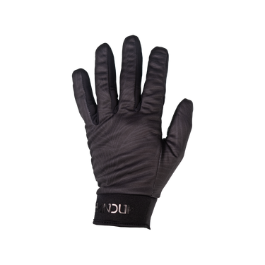 Black glove with brand logo on a white background